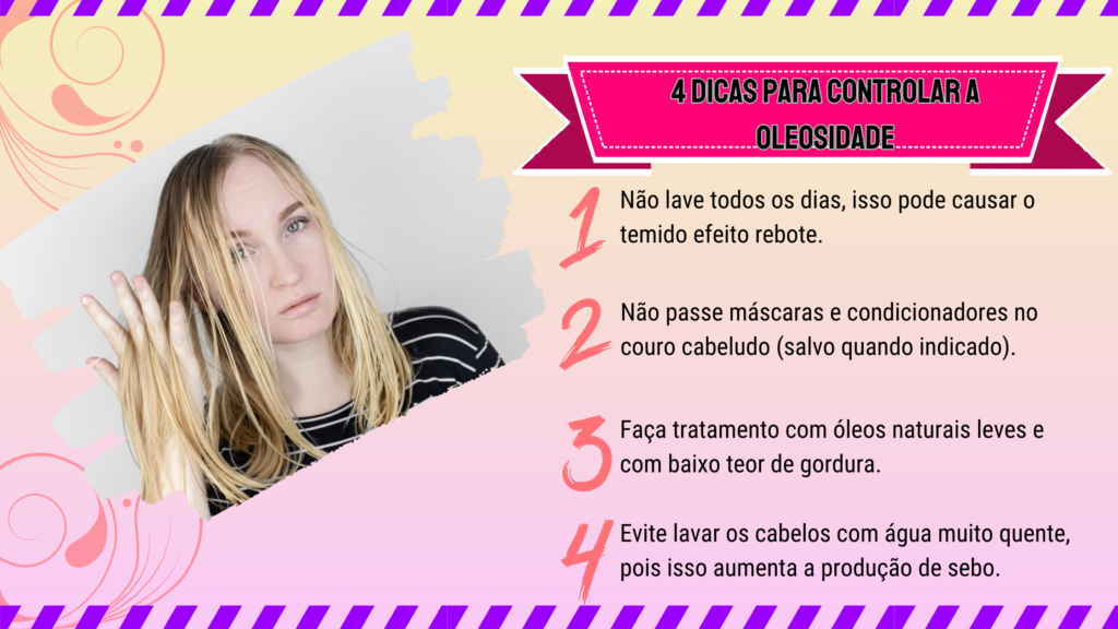 Como controlar a oleosidade do cabelo liso adotando algumas dicas simples no dia a dia. 