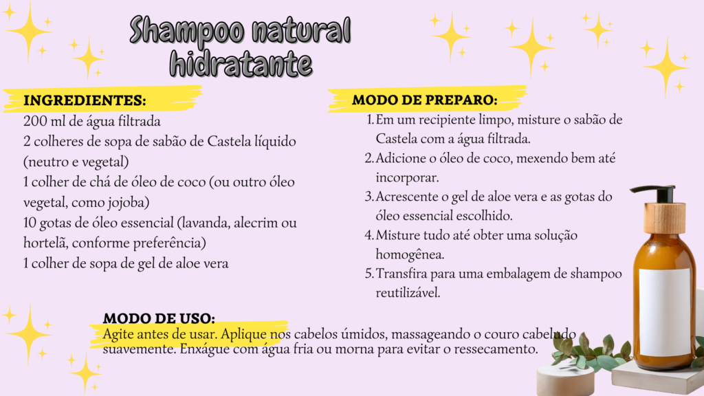 Pra adotar o no poo e low poo shampoos naturais são ótimos, pois não possuem sulfato. 