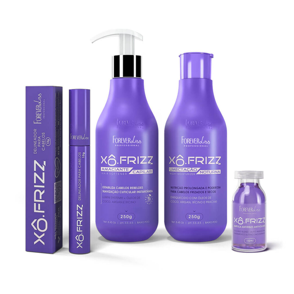 como tirar o frizz do cabelo com a linha xô frizz da Foreverliss